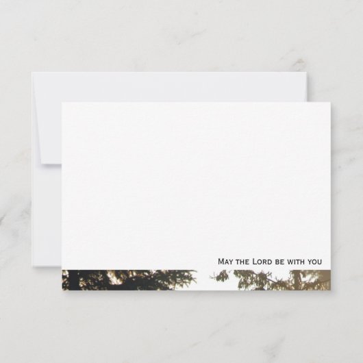 木のキリスト教の悔やみや弔慰カードのライト カード (裏面)