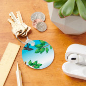 木のキーチェーンの中の鳥 キーホルダー