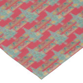 木のクリスマスに飾る鐘と赤い弓 テーブルクロス (アングル)