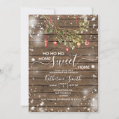 木のクリスマスオーナメント 新築祝いパーティー 招待状 (正面)