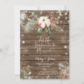 木のクリスマスフローラが今シーズン結婚した 招待状 (正面)