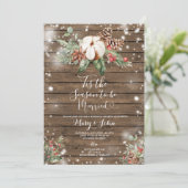 木のクリスマスフローラが今シーズン結婚した 招待状 (スタンド正面)