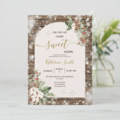 木のクリスマス ハウスウォーミングパーティー ホーム スイート ホーム 招待状 (スタンド正面)