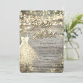 木のクール糸エレガントに金ゴールドが輝く 招待状 (スタンド正面)