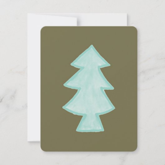 木のグリーティングカード 手描き シーズンカード (正面)