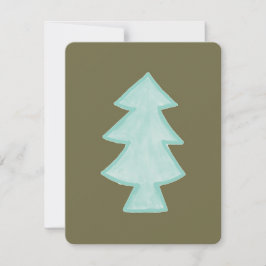 木のグリーティングカード 手描き シーズンカード