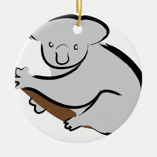 木のコアラ セラミックオーナメント (正面)