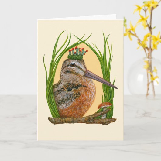 木のコックのカードを木で切る カード (黄色い花)