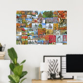 木のコラージュのポスター36 x 24 ポスター (ホームオフィス)