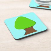 木のコルクコースター コースター (左側)