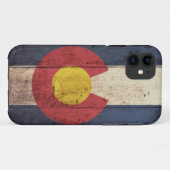 木のコロラド州の旗のiPhone 5の場合 Case-Mate iPhoneケース (裏面(横))