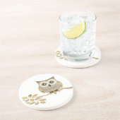 木のコースターの広い目のフクロウ コースター (側面)