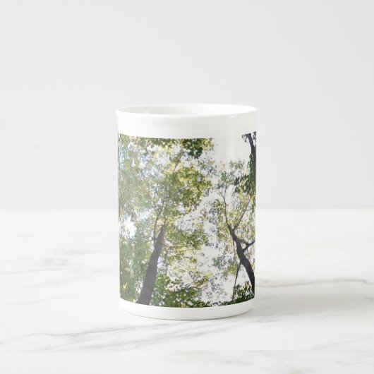 木のコーヒー・マグ ボーンチャイナマグカップ (正面)