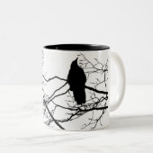 木のゴシック様式ワタリガラス ツートーンマグカップ (正面右)