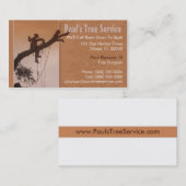 木のサービス業カード 名刺 (正面/裏面)