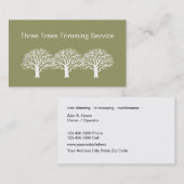 木のサービス業カード 名刺 (正面/裏面)