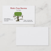 木のサービス業カード 名刺 (正面/裏面)