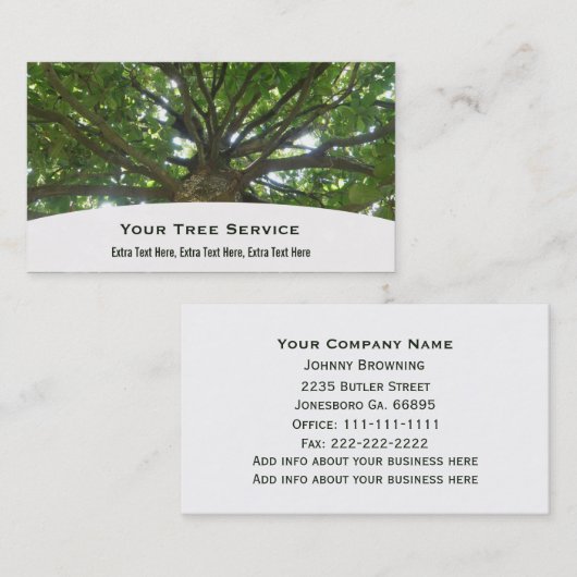 木のサービス業カード 名刺 (正面/裏面)