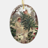 木のショッピング セラミックオーナメント (裏面)