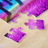 木のシルエットで幻想的な森 ジグソーパズル (側面)