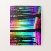 木のシルエットで幻想的な森 ジグソーパズル (縦)