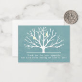 木のシルエットの鳥のサンキューカード ノートカード (正面/裏面インサイチュ)