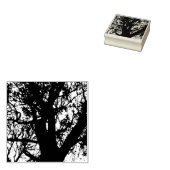 木のシルエット写真ウッドアートスタンプ ラバースタンプ (押印)