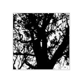 木のシルエット写真ウッドアートスタンプ ラバースタンプ (インプリント)