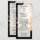 木のシルエット結婚式 プログラム (正面/裏面)