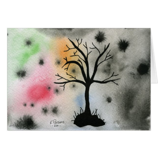 木のシルエット (正面横)