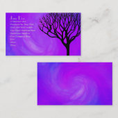 木のシルエット(Northern Lights) 名刺 (正面/裏面)