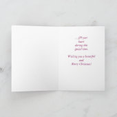 木のシンプルの喜びの母クリスマスのハート シーズンカード (内部)