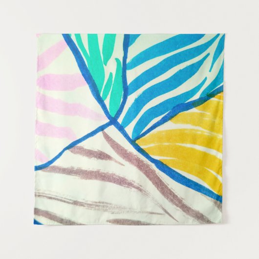 木のシームレスパターン。色づいた秋の木 タペストリー (正面)