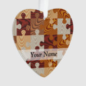 木のジグソーパズル オーナメント (正面)