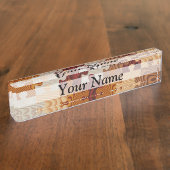 木のジグソーパズル デスクネームプレート (側面)