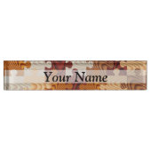 木のジグソーパズル デスクネームプレート (正面)