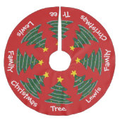 木のスカートパーソナライズされた – 木あり ブラッシュドポリエステルツリースカート (正面)