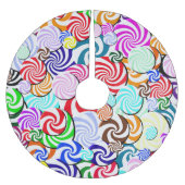 木のスカート-キャンデーのコラージュ ブラッシュドポリエステルツリースカート (正面)