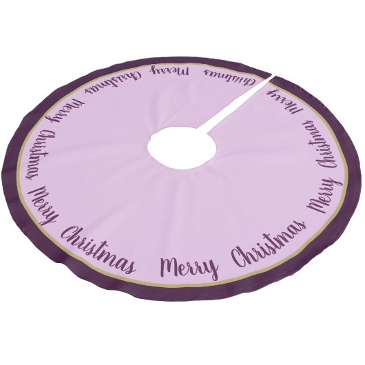 木のスカート – メリークリスマス ブラッシュドポリエステルツリースカート (アングル)