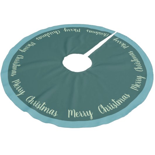 木のスカート – メリークリスマス ブラッシュドポリエステルツリースカート (アングル)