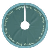 木のスカート – メリークリスマス ブラッシュドポリエステルツリースカート (正面)