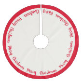 木のスカート – メリークリスマス ブラッシュドポリエステルツリースカート (正面)