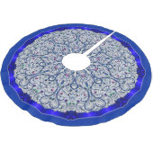 木のスカート – Cobalt Swirls Tree ブラッシュドポリエステルツリースカート (アングル)