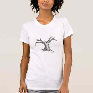 木のスケッチのティー Tシャツ