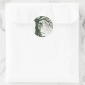 木のスプライトステッカー木のステッカーツリーアート ラウンドシール (バッグ)