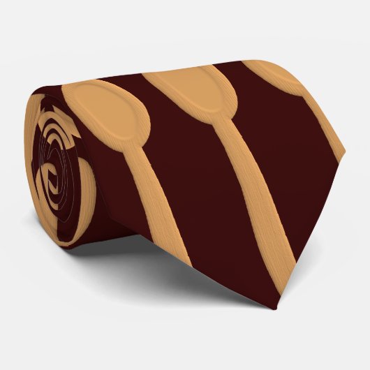 木のスプーンのタイ ネクタイ (ロール)