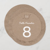 木のスライス | テーブルナンバー (正面/裏面)