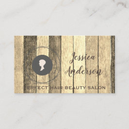 木のセピア色のロゴのスタイルを作る素朴なヴィンテージの毛 名刺