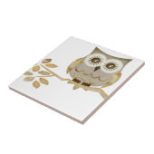 木のタイルの広い目のフクロウ タイル (側面)