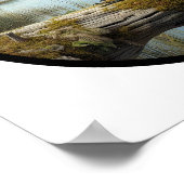 木のツバメの円形の3D画像 ポスター (角)